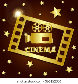 Golden retro cinema