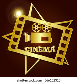 Golden retro cinema