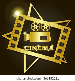 Golden retro cinema