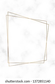 Golden rhombus frame template vector