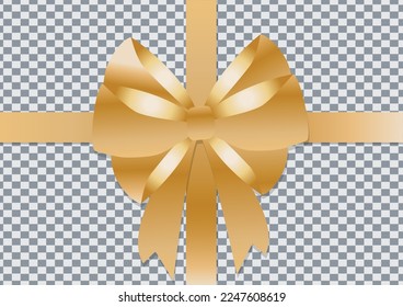cinta dorada o lazo colorido arco del lazo Vector Stock Ilustración.