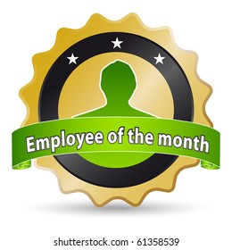 golden ribbon for the employee of the month