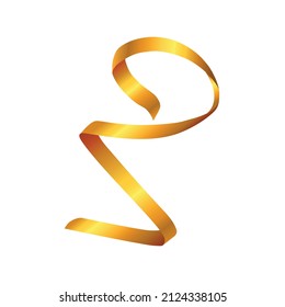golden ribbon illustration, vector illustration
