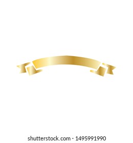 golden ribbon isolated on white background for business,vector illustration.