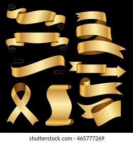 Golden ribbon set