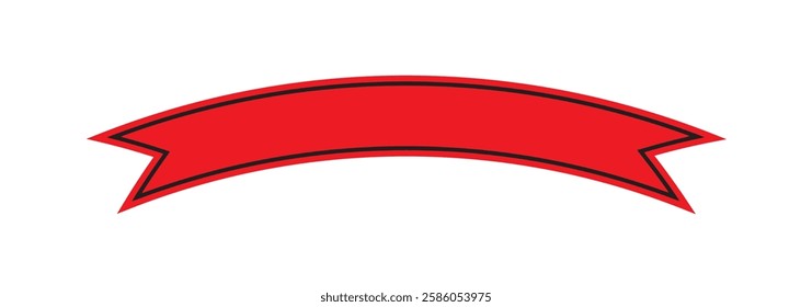 Golden ribbon template. Vector illustration.
