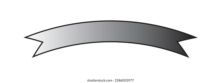 Golden ribbon template. Vector illustration.