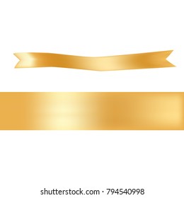 Golden Ribbon Template Vector Illustration Stock Vector (Royalty Free ...