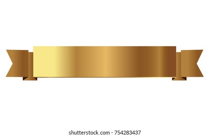 golden ribbon vector