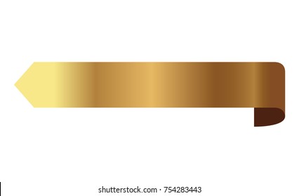 golden ribbon vector