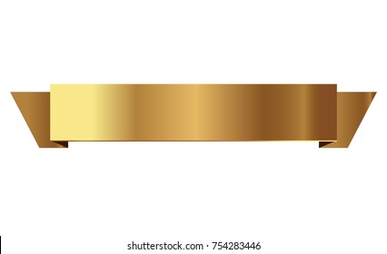 golden ribbon vector