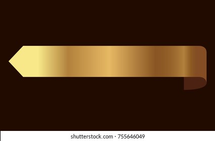 golden ribbon vector.