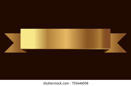 golden ribbon vector.