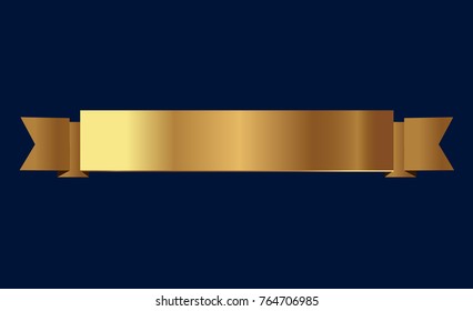 golden ribbon vector.