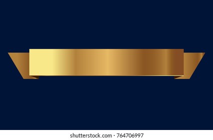 golden ribbon vector.