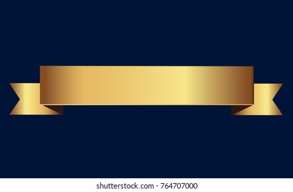 golden ribbon vector.
