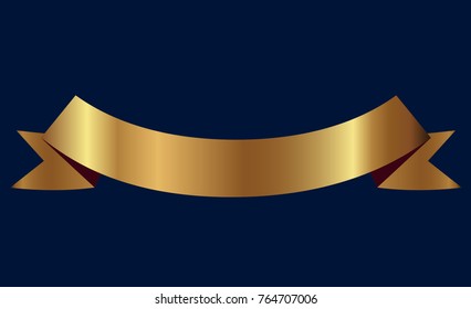 golden ribbon vector.