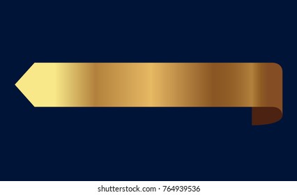 golden ribbon vector.
