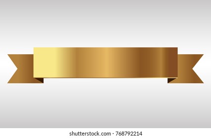 golden ribbon vector.