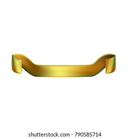 golden ribbon vector
