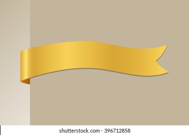 Golden Ribbon - Vector Design Element