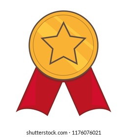 Golden ribbon vector, star