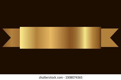 golden ribbons vector.
