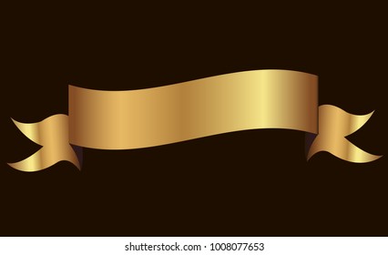 golden ribbons vector.