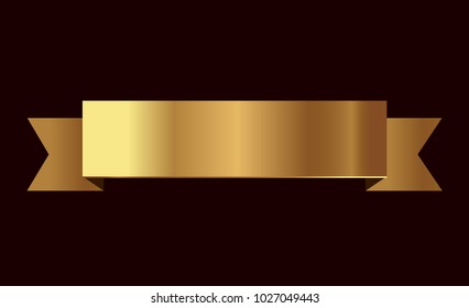 golden ribbons vector.