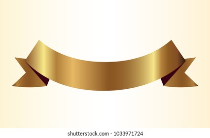 golden ribbons vector.