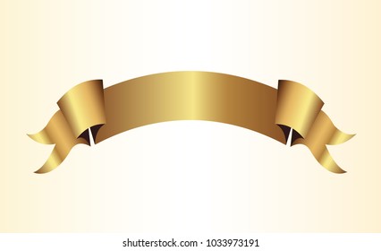 golden ribbons vector.