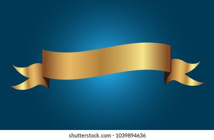 golden ribbons vector.