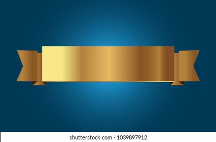 golden ribbons vector.