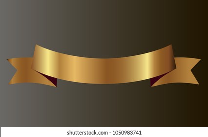 golden ribbons vector.