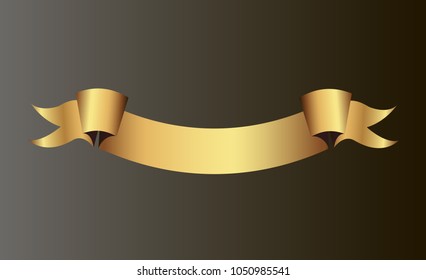 golden ribbons vector.