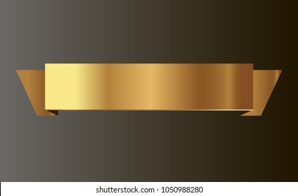 golden ribbons vector.