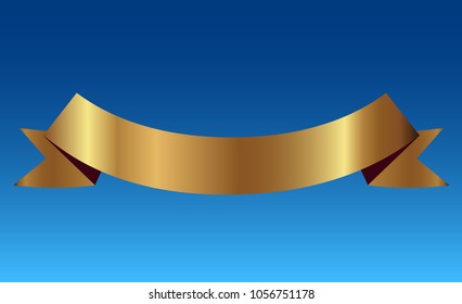 golden ribbons vector.