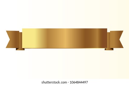 golden ribbons vector.