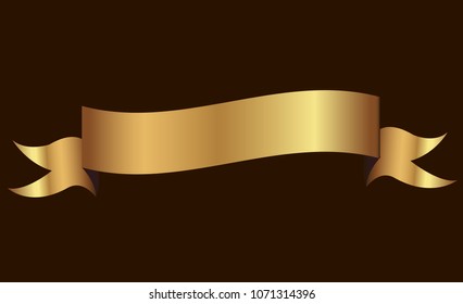 golden ribbons vector.