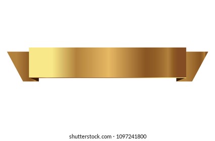 golden ribbons vector.