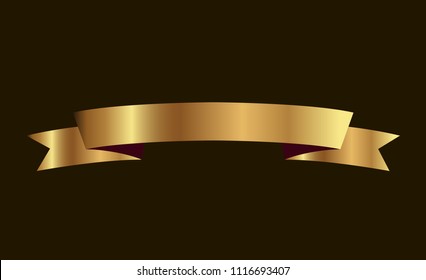 golden ribbons vector.