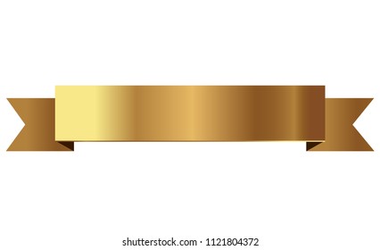 golden ribbons vector.