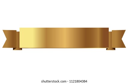 golden ribbons vector.