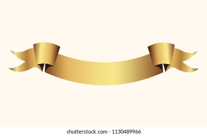 golden ribbons vector.