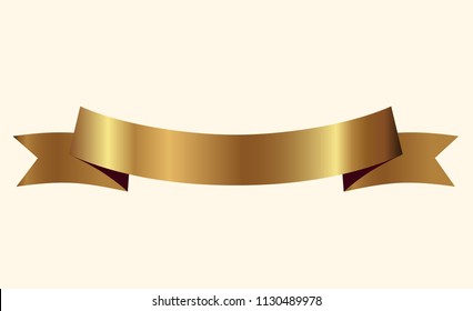 golden ribbons vector.