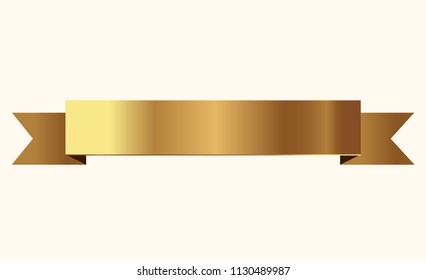 golden ribbons vector.