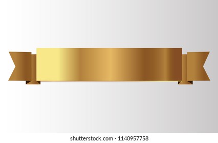golden ribbons vector.
