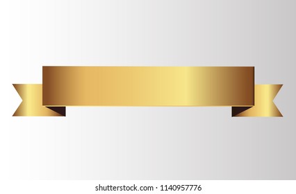 golden ribbons vector.