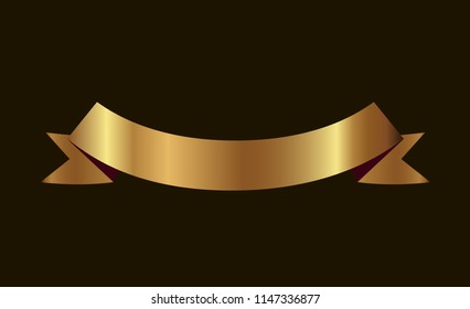 golden ribbons vector.
