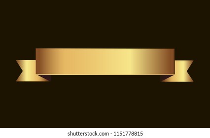 golden ribbons vector.